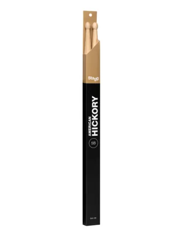  STAGG SHV5B Pair of Hickory Sticks, V series/5B - Wooden Tip|MusicGoodDeal 
