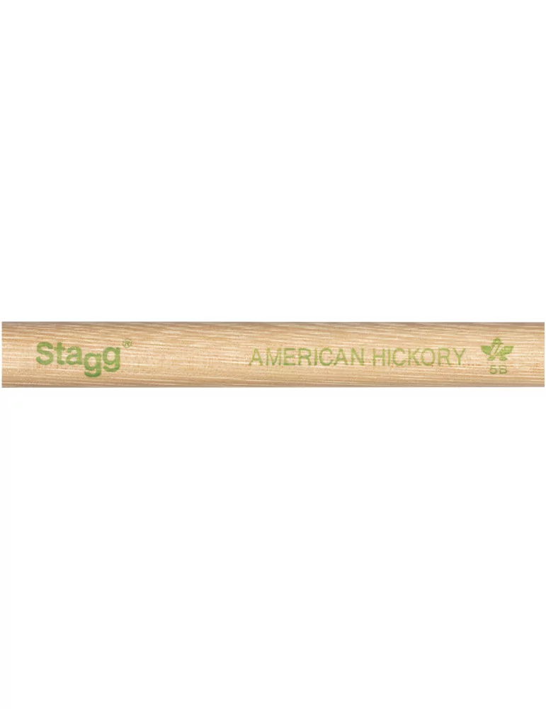  STAGG SHV5B Pair of Hickory Sticks, V series/5B - Wooden Tip|MusicGoodDeal 