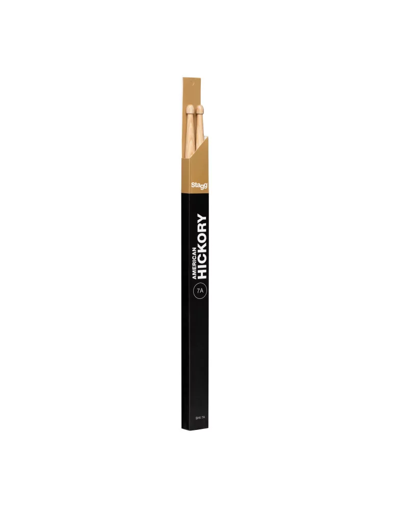  STAGG SHV7A Pair of Hickory Sticks, V series /7A - Wooden Tip|MusicGoodDeal 