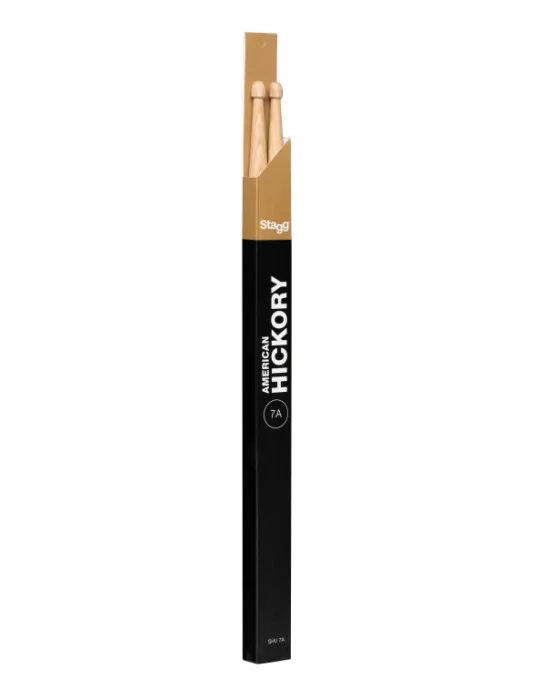  STAGG SHV7A Pair of Hickory Sticks, V series /7A - Wooden Tip|MusicGoodDeal 