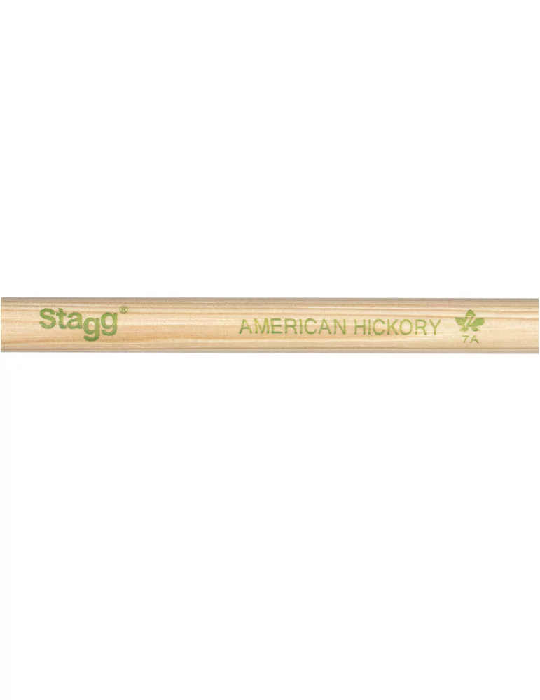  STAGG SHV7A Pair of Hickory Sticks, V series /7A - Wooden Tip|MusicGoodDeal 