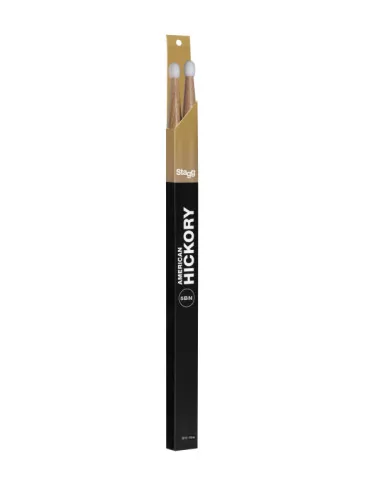  STAGG SHV5BN Pair of Hickory Sticks, V series /5BN - Nylon Tip|MusicGoodDeal 