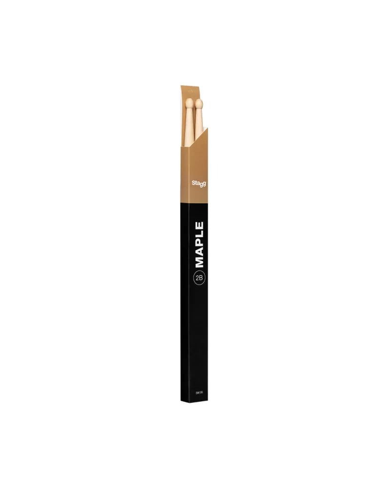  STAGG SM2B Pair of Maple Sticks/2B - Wooden Tip|MusicGoodDeal 