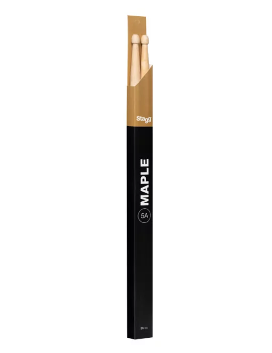  STAGG SM5A Pair of Maple Sticks/5A - Wooden Tip|MusicGoodDeal 