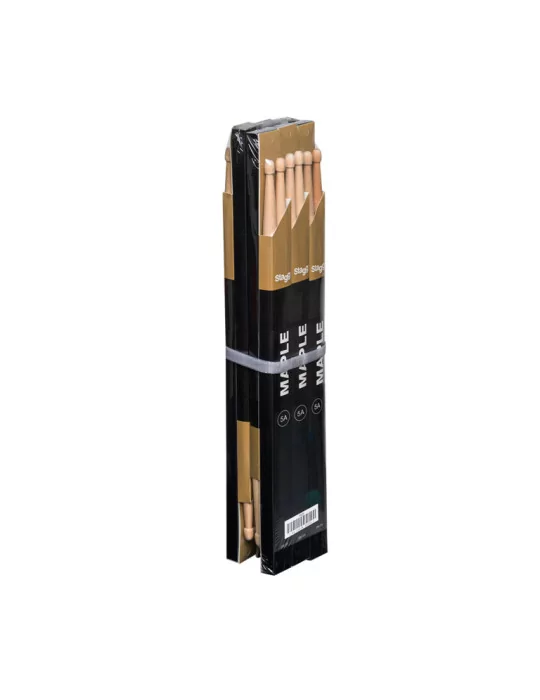  STAGG SM5A Pair of Maple Sticks/5A - Wooden Tip|MusicGoodDeal 