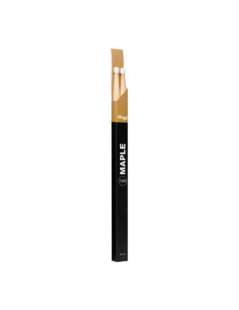  STAGG SM7AN Pair of Maple Sticks/7AN - Nylon Tip|MusicGoodDeal 