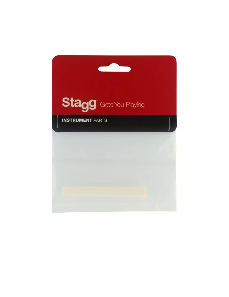  STAGG SP-SACL-BONEB Tuerca puente para guitarra clásica, sin cortar, hueso|MusicGoodDeal 