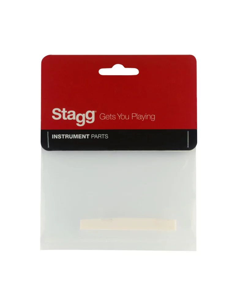  STAGG SP-SAWS-BONE Acoustic guitar saddle, pre-slotted, bone|MusicGoodDeal 