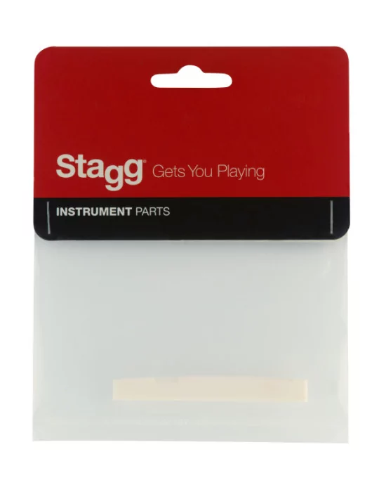  STAGG SP-SAWS-BONE Acoustic guitar saddle, pre-slotted, bone|MusicGoodDeal 
