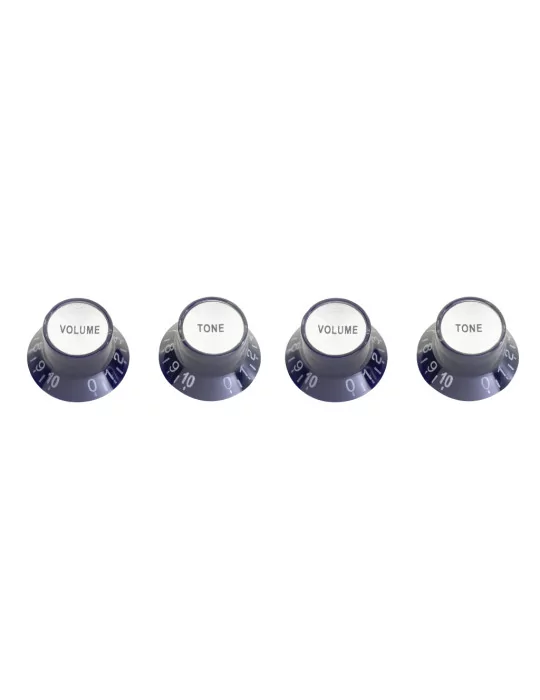 STAGG SP-KNLP-BK Perillas de volumen (x 2) y tono (x 2) para guitarra eléctrica tipo P, negras|MusicGoodDeal 