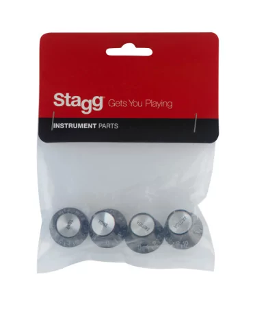  STAGG SP-KNLP-BK Perillas de volumen (x 2) y tono (x 2) para guitarra eléctrica tipo P, negras|MusicGoodDeal  2