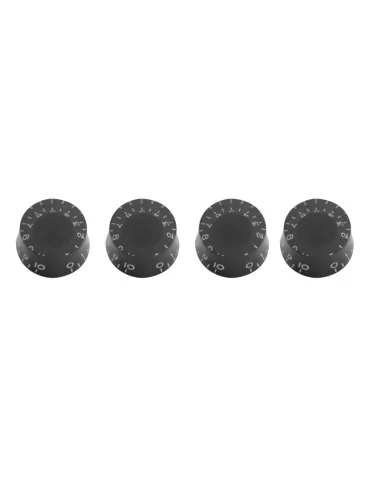  STAGG SP-KNLP-BKH Perillas de volumen (x 2) y tono (x 2) para guitarra eléctrica tipo P, tipo Black Hat|MusicGoodDeal 