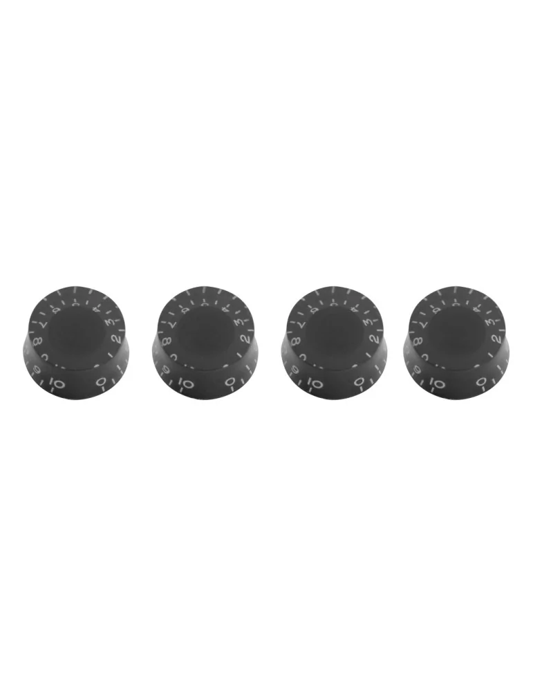  STAGG SP-KNLP-BKH Perillas de volumen (x 2) y tono (x 2) para guitarra eléctrica tipo P, tipo Black Hat|MusicGoodDeal 