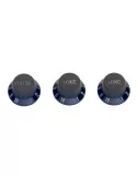  STAGG SP-KNST-BLK Volume and tone knobs (x 2) for S type electric guitar, black, white letter|MusicGoodDeal 