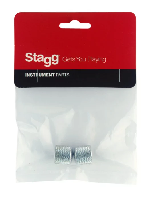  STAGG SP-KNTV-CH Perillas de volumen y tono para guitarra eléctrica tipo T, acabado cromado|MusicGoodDeal 