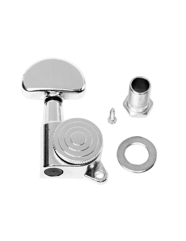  STAGG SP-MHEL-DX3X3CH Deluxe machine heads 3 x 3, with locking system, for electric guitar, chrome finish|MusicGoodDeal 