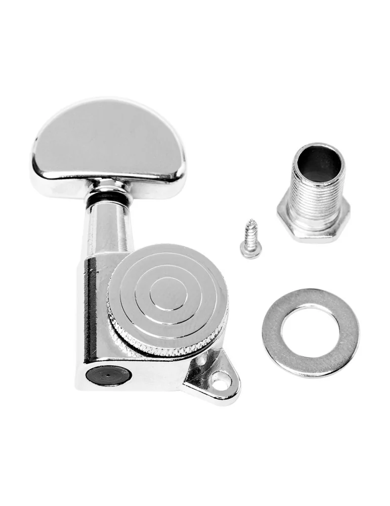  STAGG SP-MHEL-DX3X3CH Deluxe machine heads 3 x 3, with locking system, for electric guitar, chrome finish|MusicGoodDeal 