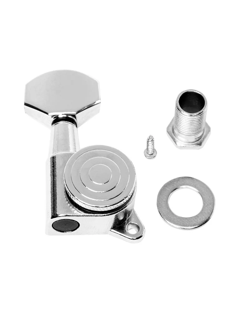  STAGG SP-MHEL-DX6X1CH Deluxe machine heads 6 x 1, with locking system, for electric guitar, chrome finish|MusicGoodDeal 