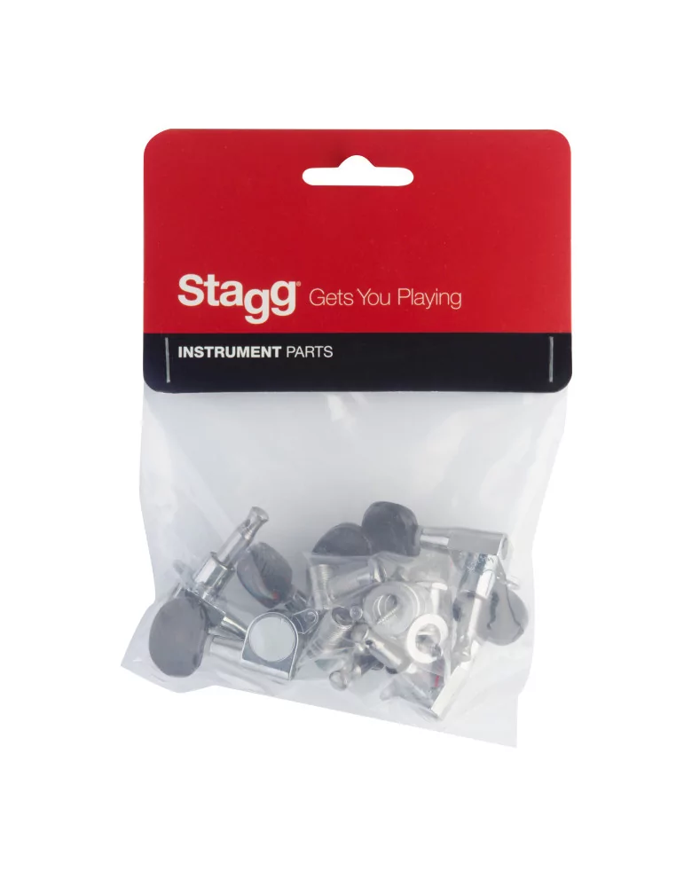  STAGG SP-MHWS-CHBB Diecast machine heads 2 x 3, for acoustic guitar|MusicGoodDeal 