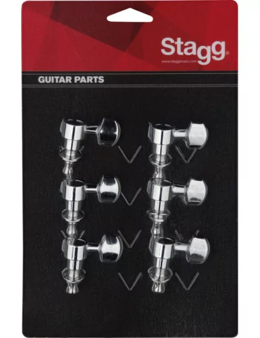  STAGG KG673CR 6 afinadores cromados individuales para guitarras eléctricas o folk|MusicGoodDeal 