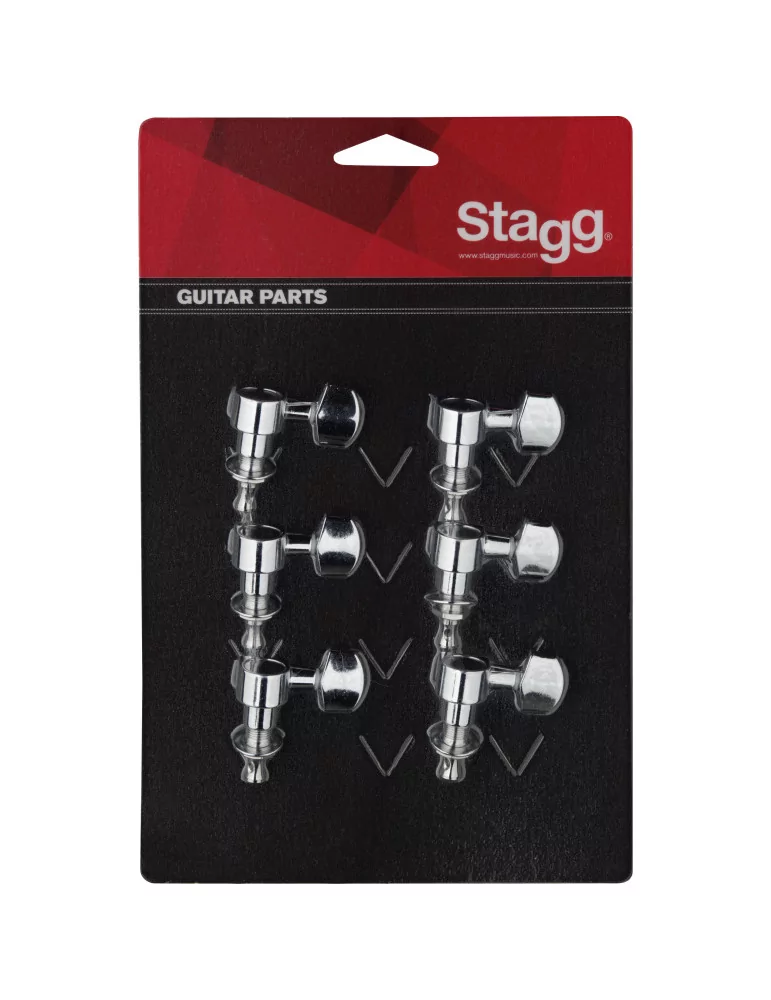 STAGG KG673CR 6 afinadores cromados individuales para guitarras eléctricas o folk|MusicGoodDeal 