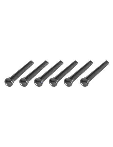  STAGG SP-PIWS-BK Clavijas de puente para guitarra acústica, plástico, negro|MusicGoodDeal 