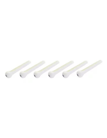 STAGG SP-PIWS-WH Chevilles pour chevalet de guitare acoustique, en plastique, couleur blanc vieilli