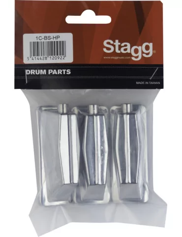  STAGG 1C-BS-HP Bass drum lug (3pcs) with mounting screws|MusicGoodDeal  2