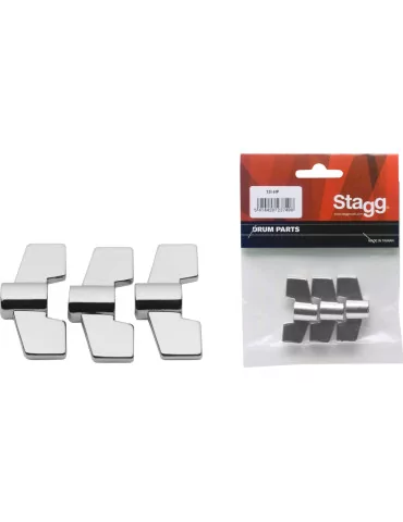  STAGG 13I-HP Generic M8 wing nuts (3 pieces)|MusicGoodDeal 