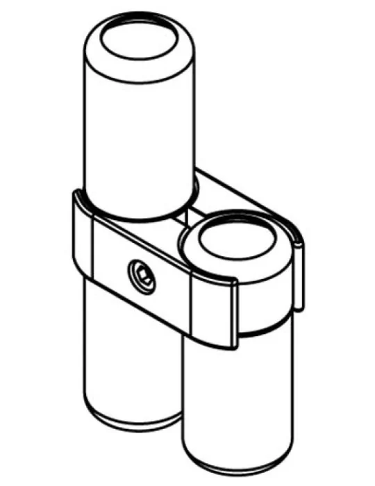  STAGG DIS-C21 BK 2/1 sided double connector for display panel - 2 pieces|MusicGoodDeal 
