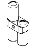  STAGG DIS-C21 BK 2/1 sided double connector for display panel - 2 pieces|MusicGoodDeal 