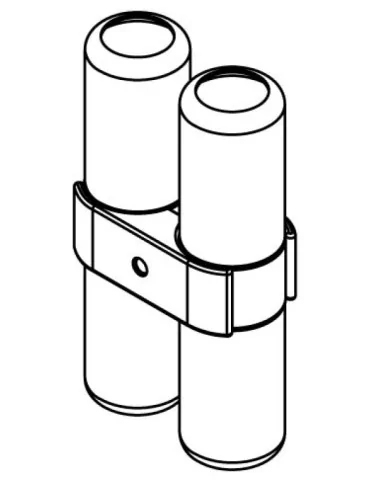  STAGG DIS-C22 BK 2/2 sided double connector for display panel - 2 pieces|MusicGoodDeal 