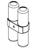  STAGG DIS-C22 BK 2/2 sided double connector for display panel - 2 pieces|MusicGoodDeal 