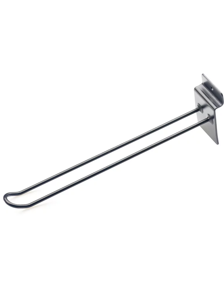  STAGG SLA-EUH BK Gancho doble, tipo "Euro", para sistema "listones de pared" (1ud)|MusicGoodDeal 