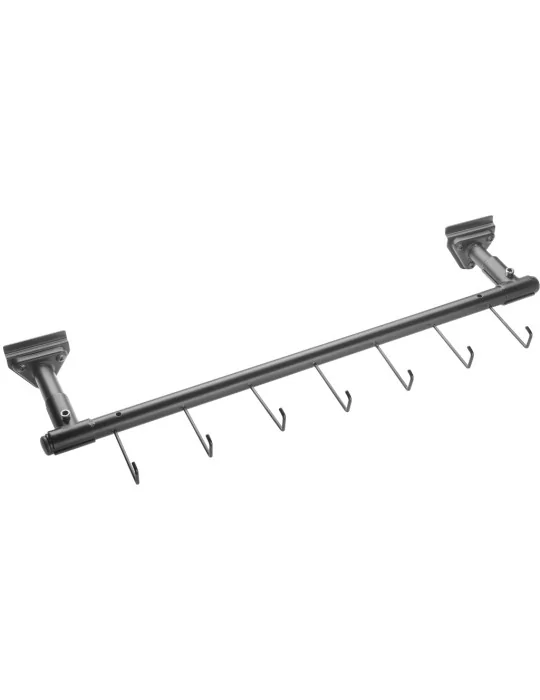  STAGG SLA-STRAP1 Soporte de pared de hierro negro para correas, con 7 ganchos y 1 marco de panel|MusicGoodDeal 