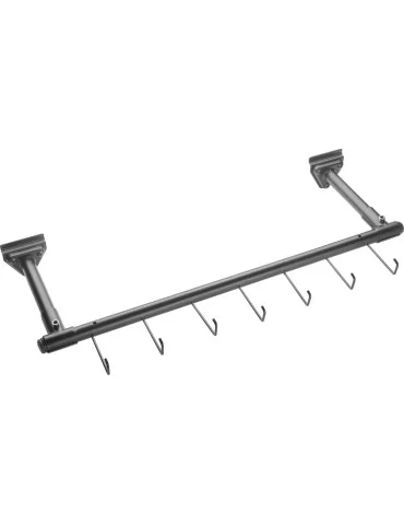  STAGG SLA-STRAP2 Black iron slatwall display for straps with 7 hooks|MusicGoodDeal 