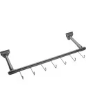  STAGG SLA-STRAP2 Soporte de pared de hierro negro para correas, con 7 ganchos|MusicGoodDeal 
