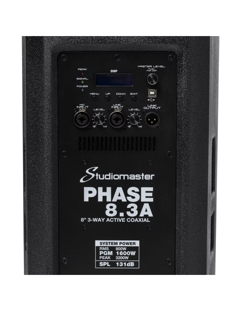  STUDIOMASTER PHASE 8.3A ACT.SPEAKER CAB.3x8" 3 WAY+DSP|MusicGoodDeal 