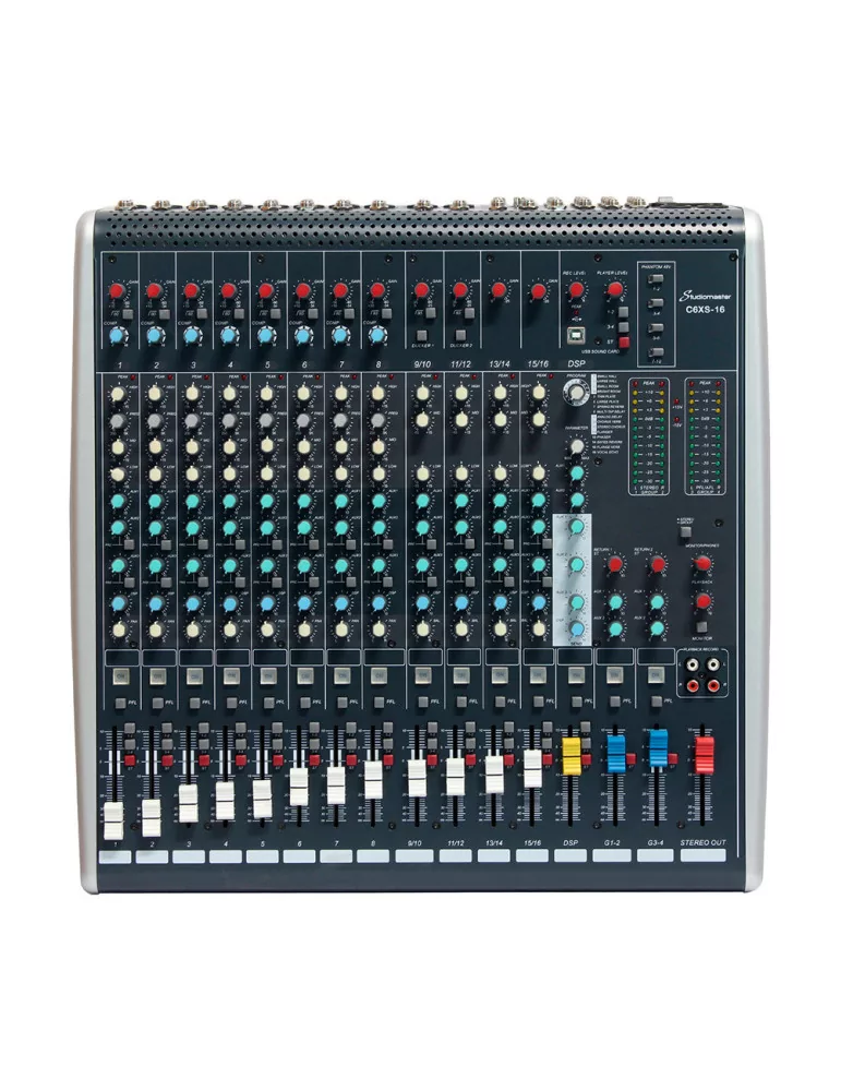 STUDIOMASTER C6XS-16 Mezclador en vivo de 16 entradas + USB|MusicGoodDeal 