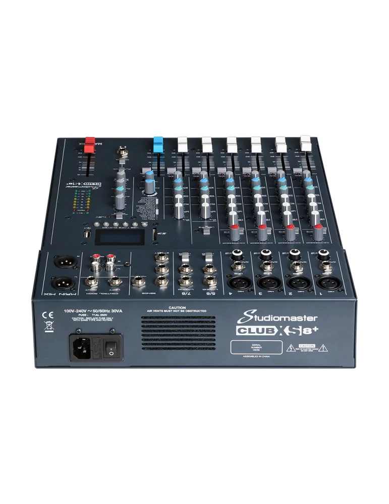  STUDIOMASTER CLUB XS8+ Mezclador compacto Club XS 8+, 6 canales, 8 entradas + jack para efectos de pedal|MusicGoodDeal 