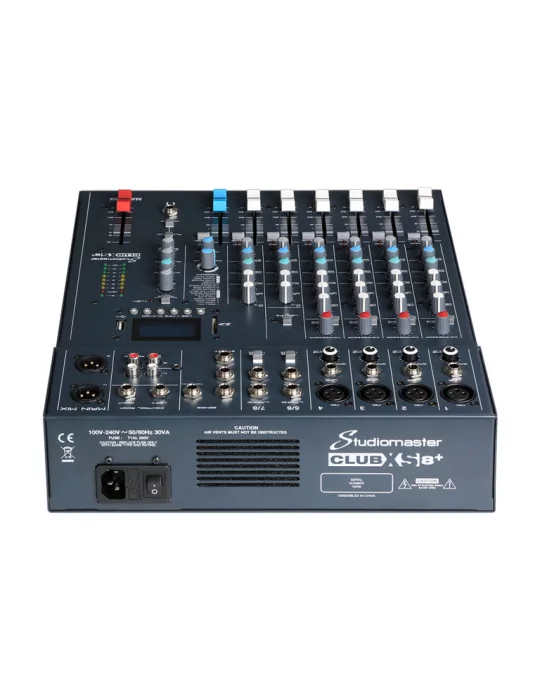  STUDIOMASTER CLUB XS8+ Mezclador compacto Club XS 8+, 6 canales, 8 entradas + jack para efectos de pedal|MusicGoodDeal 
