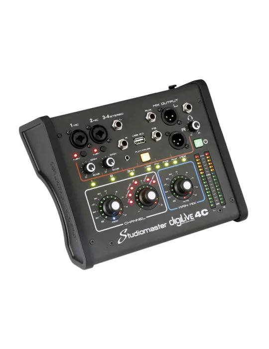  STUDIOMASTER DIGILIVE4C DigiLiVe8c digital mixing console, 4 inputs, 2 Fx busses, 1 mono Aux|MusicGoodDeal 