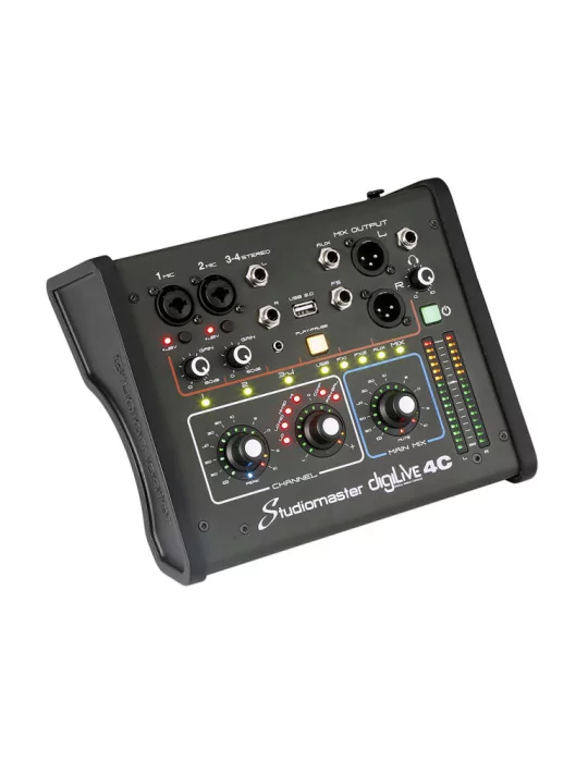  STUDIOMASTER DIGILIVE4C DigiLiVe8c digital mixing console, 4 inputs, 2 Fx busses, 1 mono Aux|MusicGoodDeal 