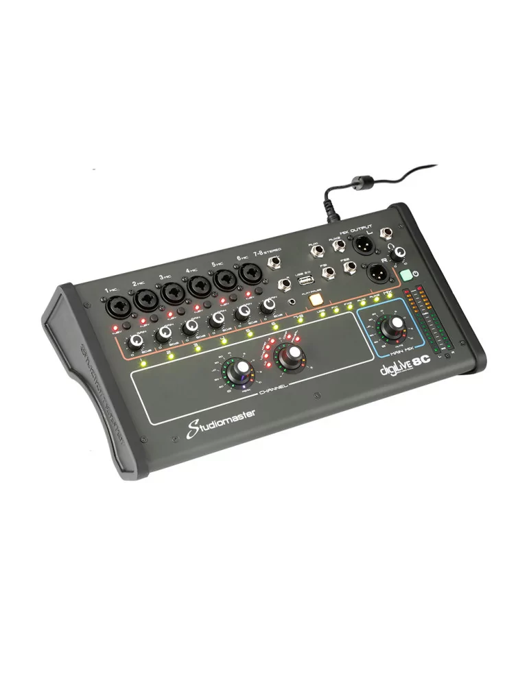  STUDIOMASTER DIGILIVE8C DigiLiVe8c digital mixing console, 8 inputs, 8 bus, 4 outputs|MusicGoodDeal 
