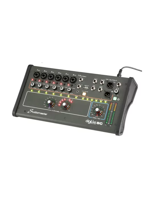  STUDIOMASTER DIGILIVE8C DigiLiVe8c digital mixing console, 8 inputs, 8 bus, 4 outputs|MusicGoodDeal 
