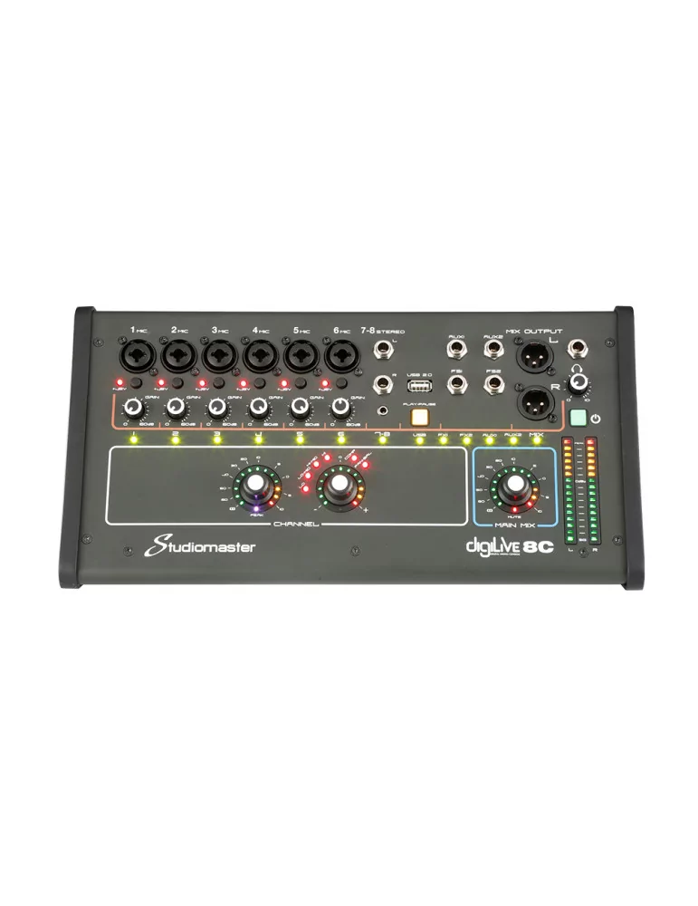  STUDIOMASTER DIGILIVE8C DigiLiVe8c digital mixing console, 8 inputs, 8 bus, 4 outputs|MusicGoodDeal 