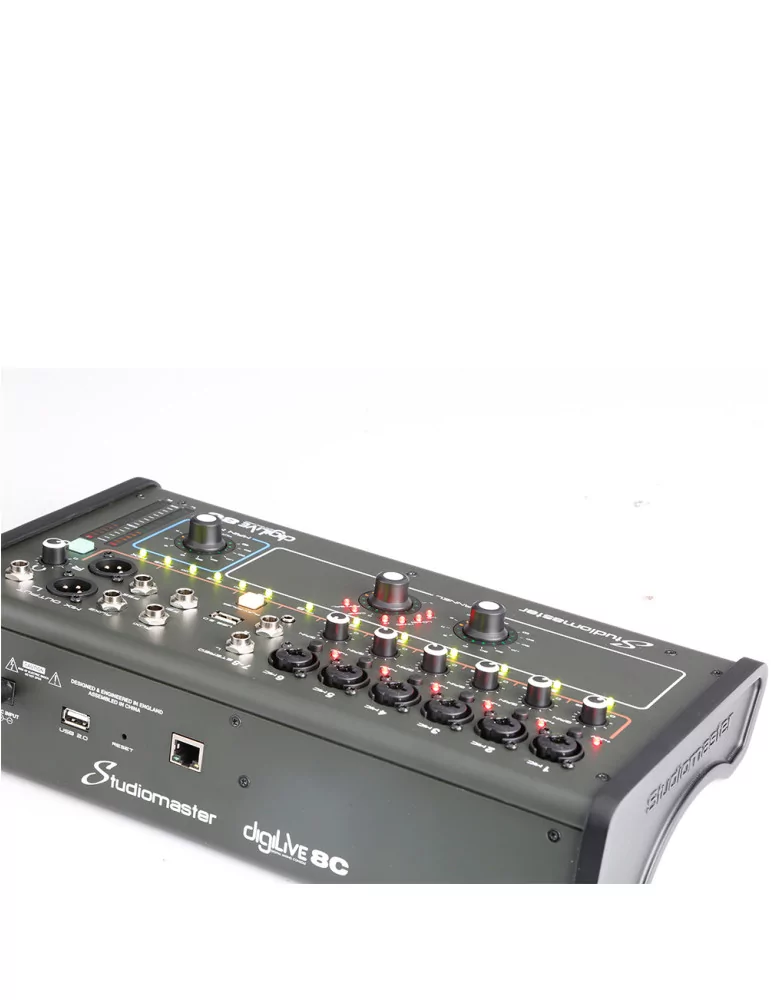  STUDIOMASTER DIGILIVE8C DigiLiVe8c digital mixing console, 8 inputs, 8 bus, 4 outputs|MusicGoodDeal 