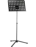  K&M 12179 Atril de acero con bandeja perforada y trípode plegable|MusicGoodDeal 