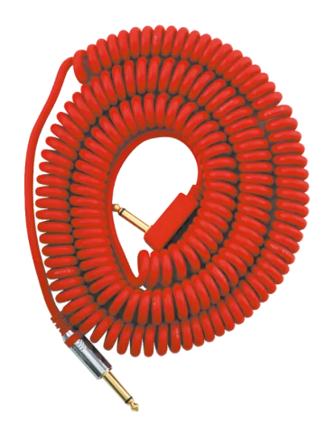  VOX VCC90-RD Vintage Coiled Cable - JACK SPIRAL 9M RED|MusicGoodDeal 