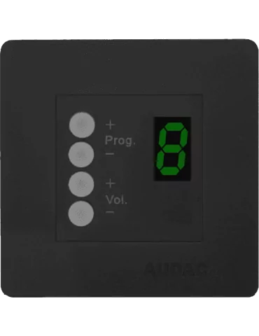  AUDAC DW3020-B Control panels - Wall control 45x45 8 zones Black|MusicGoodDeal 